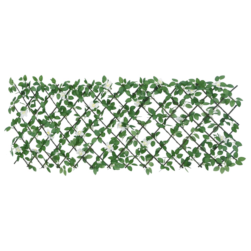 Utvidbart espalier med kunstig eføy grønn 186x30 cm