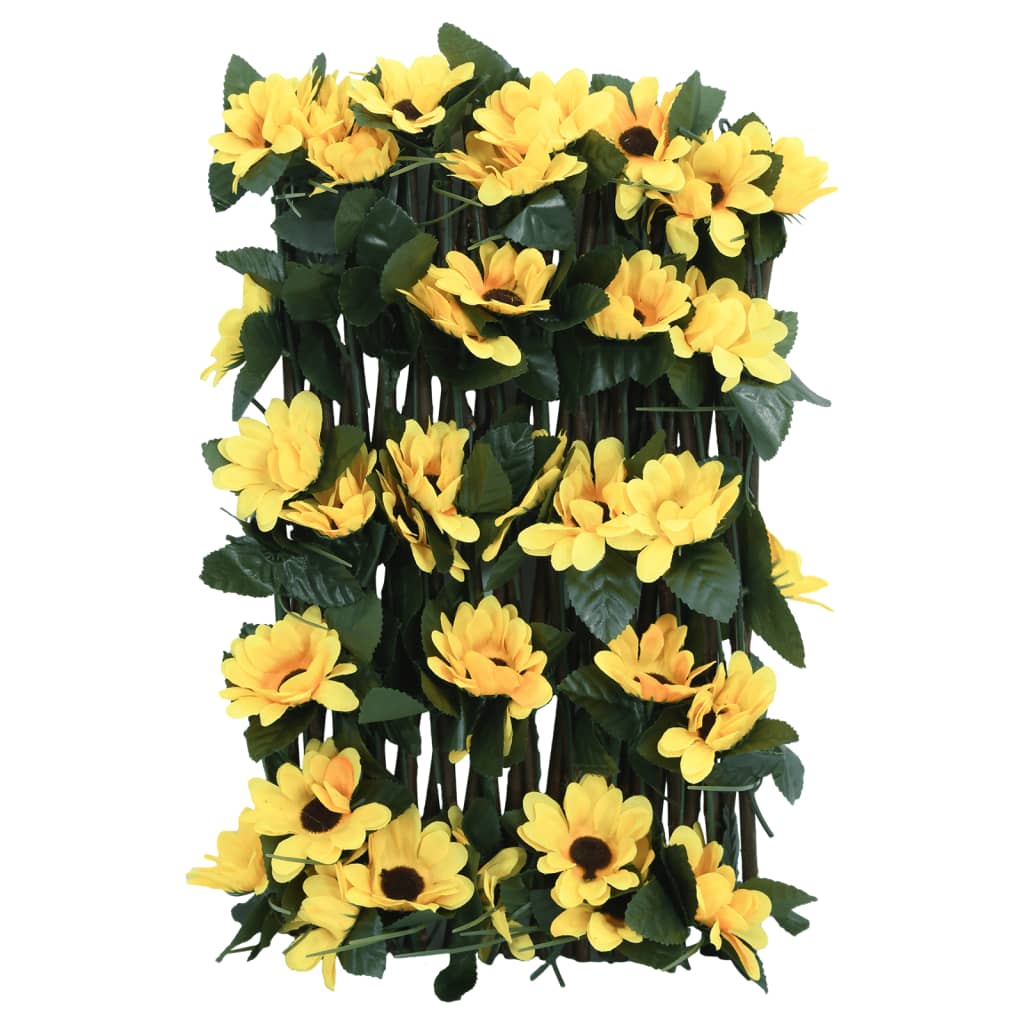 Utvidbart espalier med kunstig eføy 5 stk gul 180x20 cm