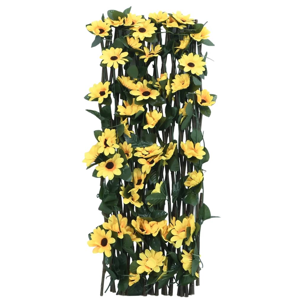 Utvidbart espalier med kunstig eføy gul 180x60 cm