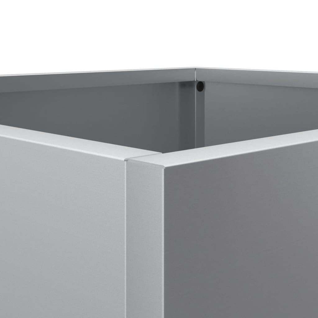 Plantekasse sølv 42x40x39 cm galvanisert stål