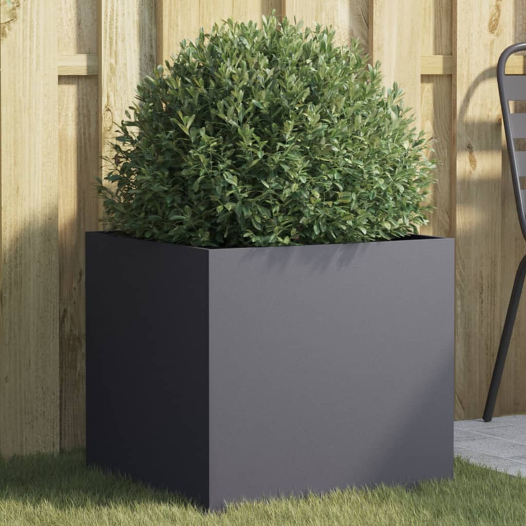 Plantekasse antrasitt 49x47x46 cm stål
