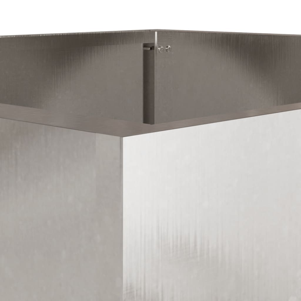 Plantekasse sølv 32x29x75 cm rustfritt stål