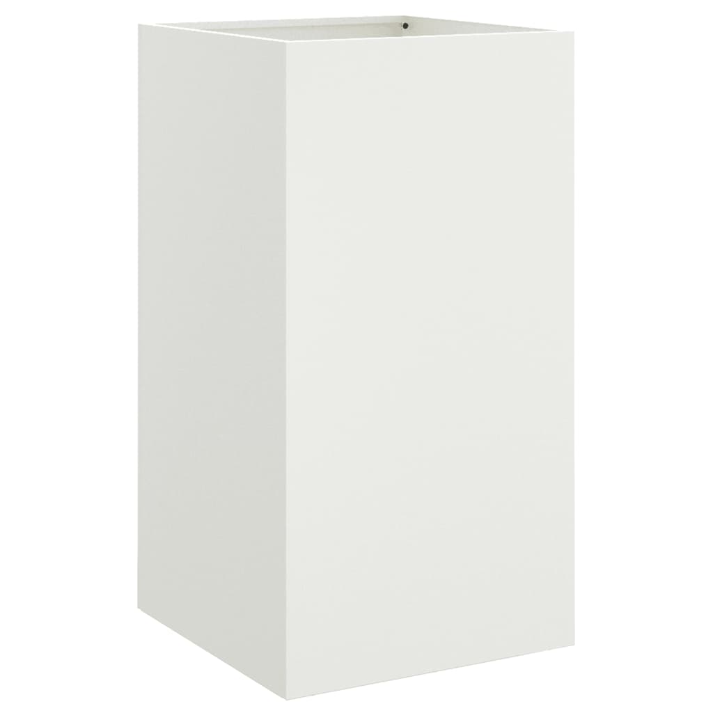 Plantekasse hvit 42x38x75 cm stål
