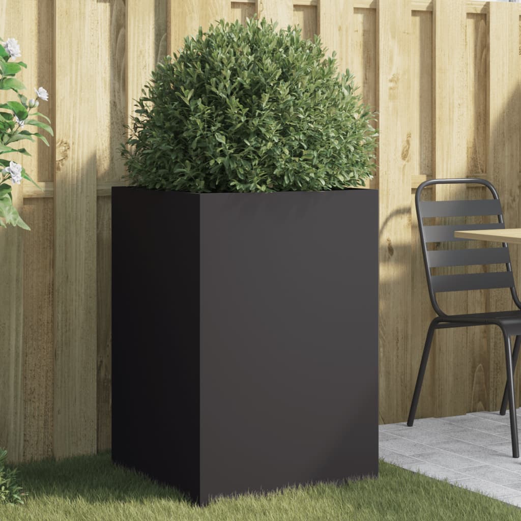 Plantekasse svart 52x48x75 cm stål