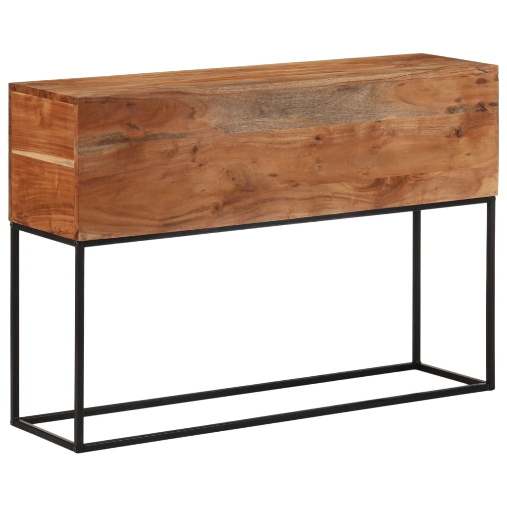 Konsollbord 110x30x75 cm heltre akasie og jern