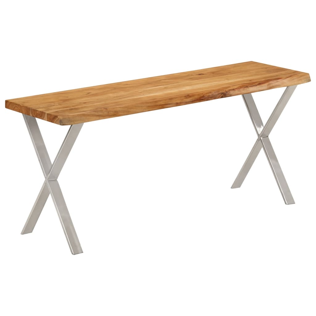 Benk med naturlig kant 105 cm heltre akasie