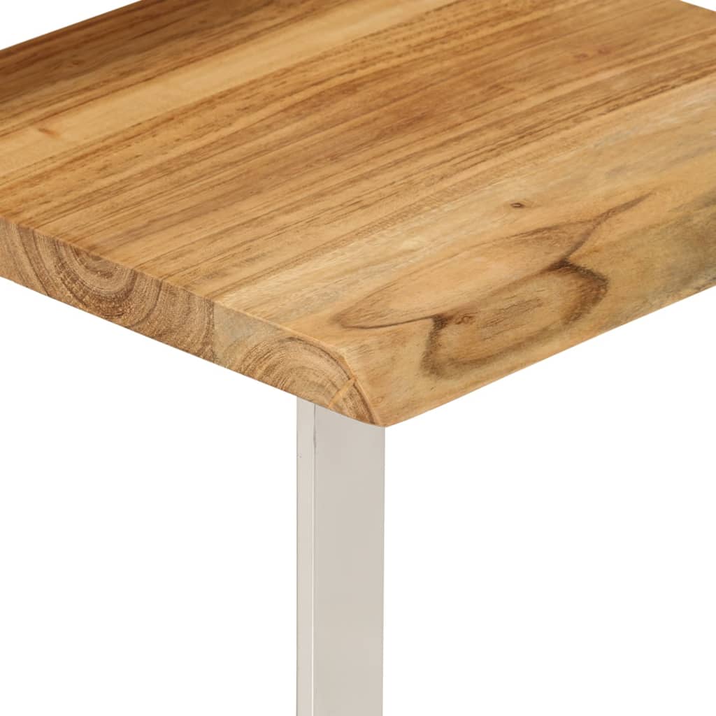 Stablebord med naturlig kant 3 stk heltre akasie