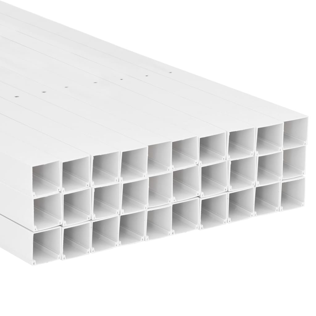 Kabelkanaler 60x60 mm 30 m PVC vidaXL
