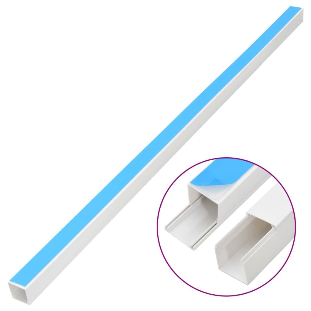 Kabelkanaler selvklebende 40x40 mm 30 m PVC vidaXL