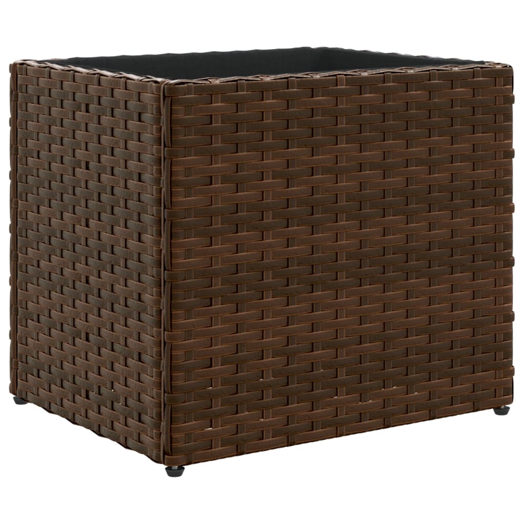 Plantekasser 2 stk brun 36x30x32 cm polyrotting