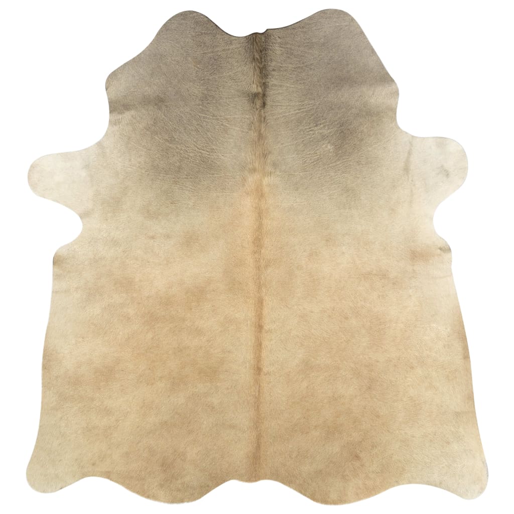 Teppe ekte kuskinn beige 180x220 cm