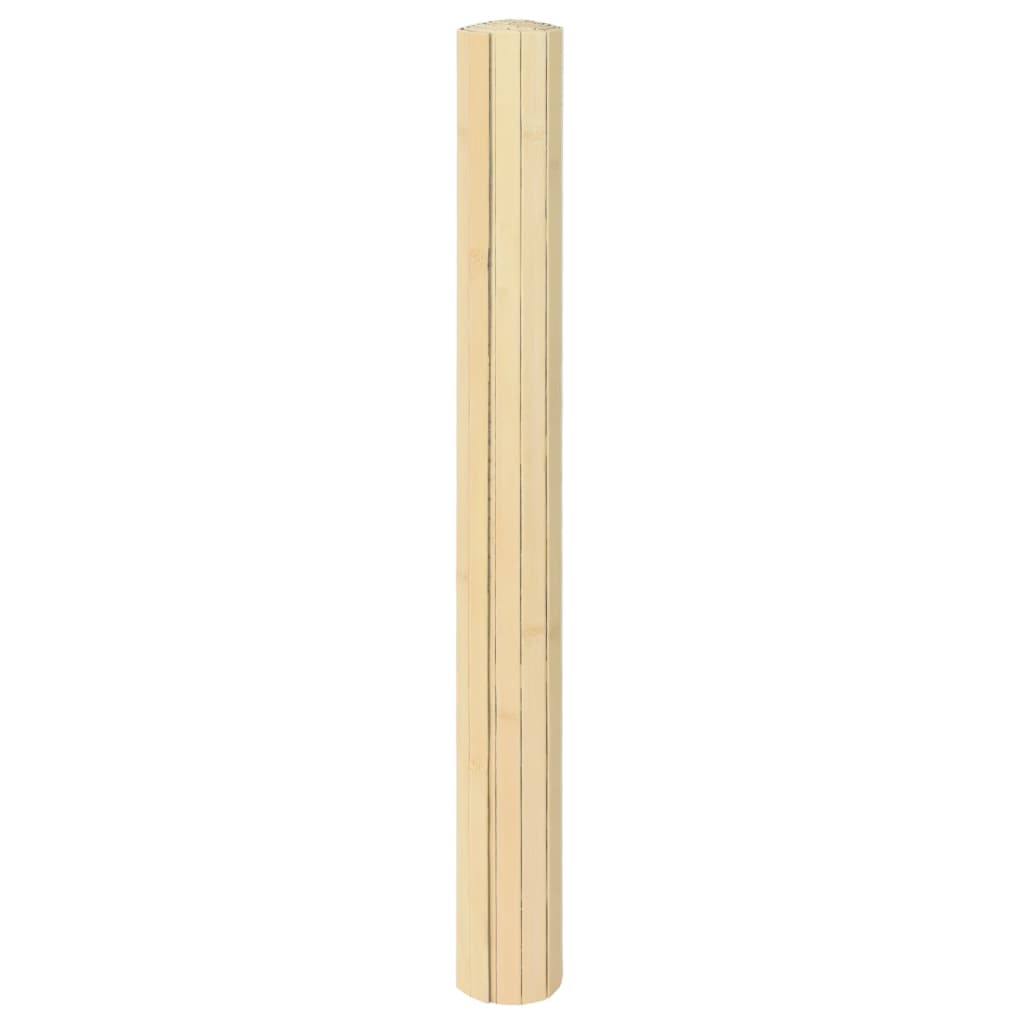 Teppe rektangulær lys naturell 60x100 cm bambus