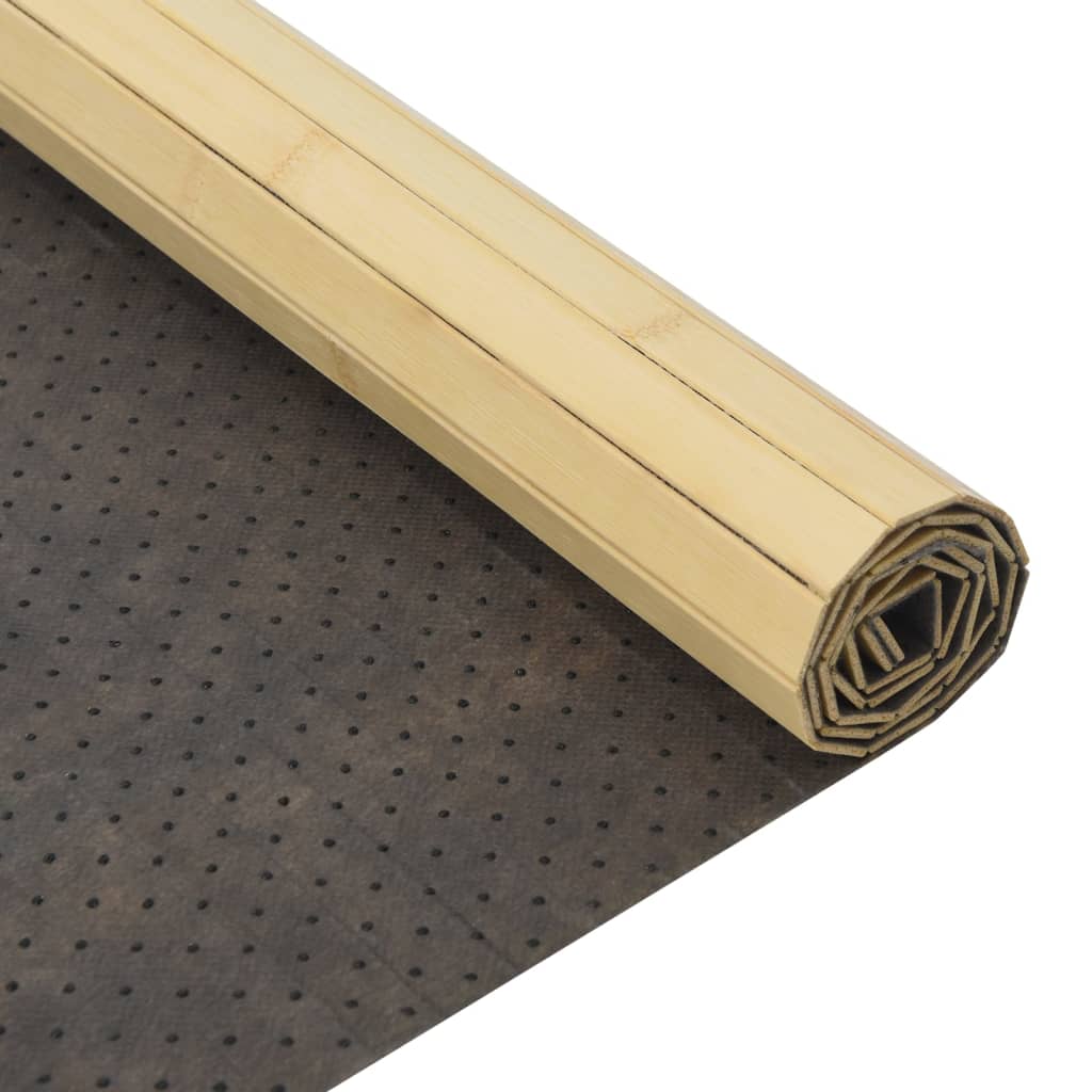 Teppe rektangulær lys naturell 60x100 cm bambus