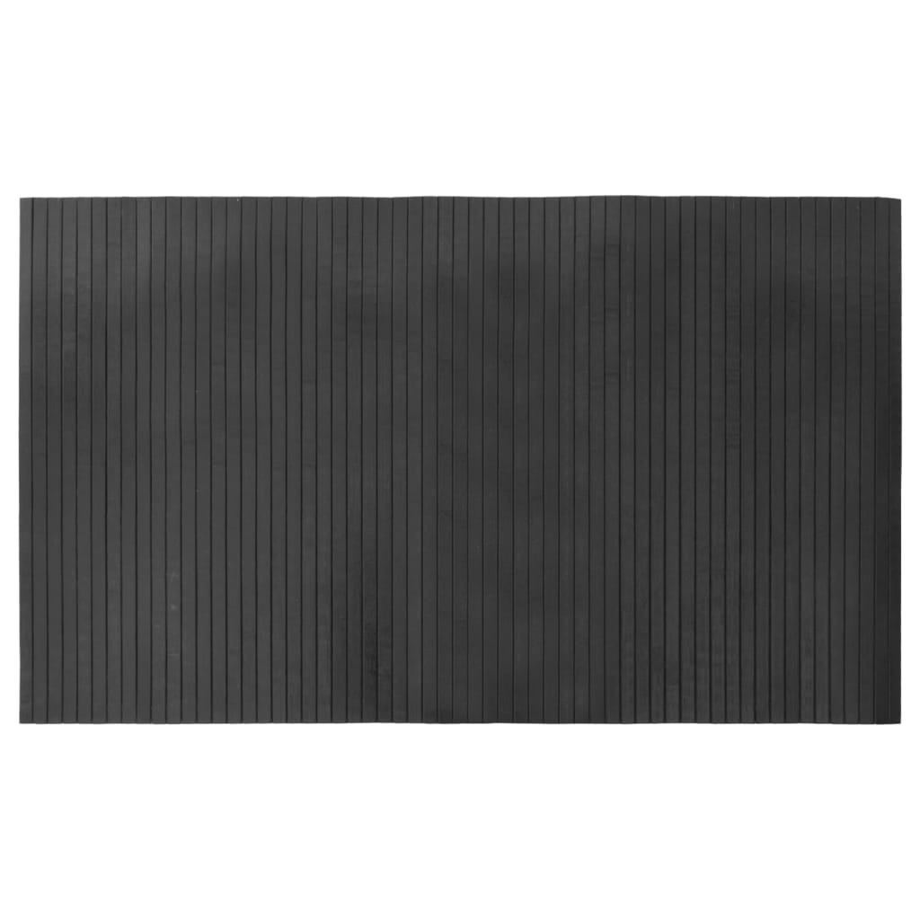 Teppe rektangulær grå 60x100 cm bambus