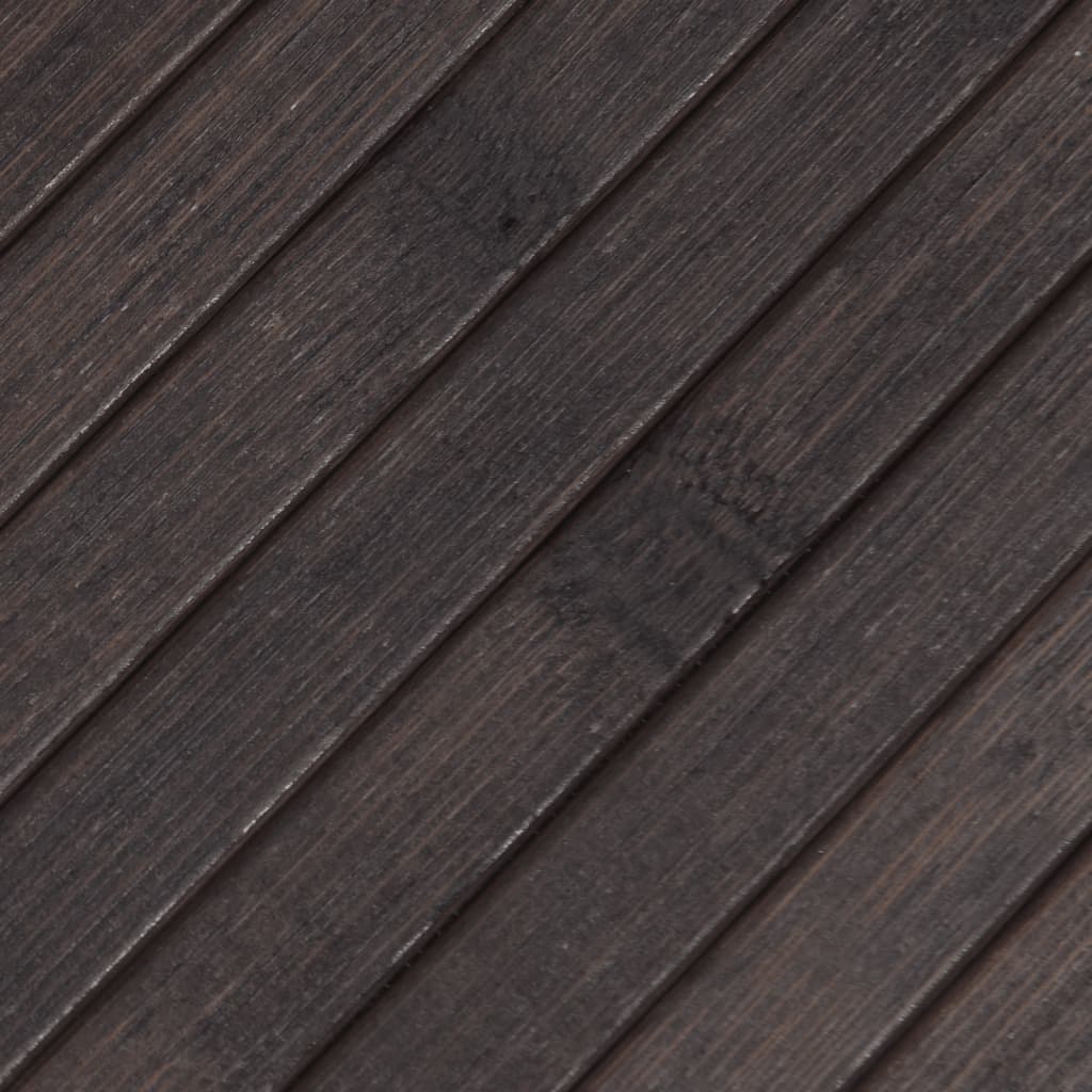 Teppe rektangulær mørkebrun 60x400 cm bambus