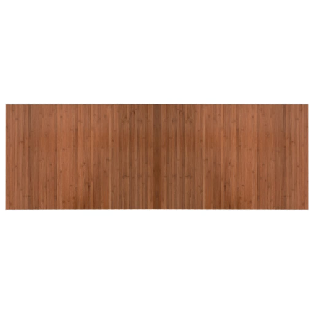 Teppe rektangulær brun 70x200 cm bambus