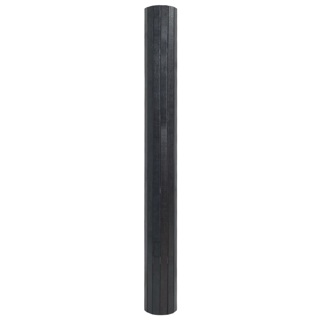 Teppe rektangulær grå 70x200 cm bambus