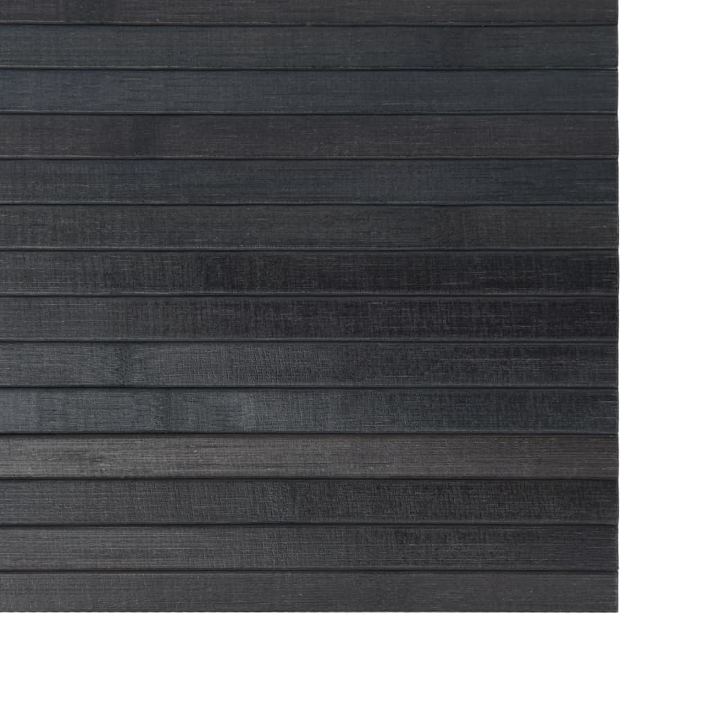 Teppe rektangulær grå 70x200 cm bambus
