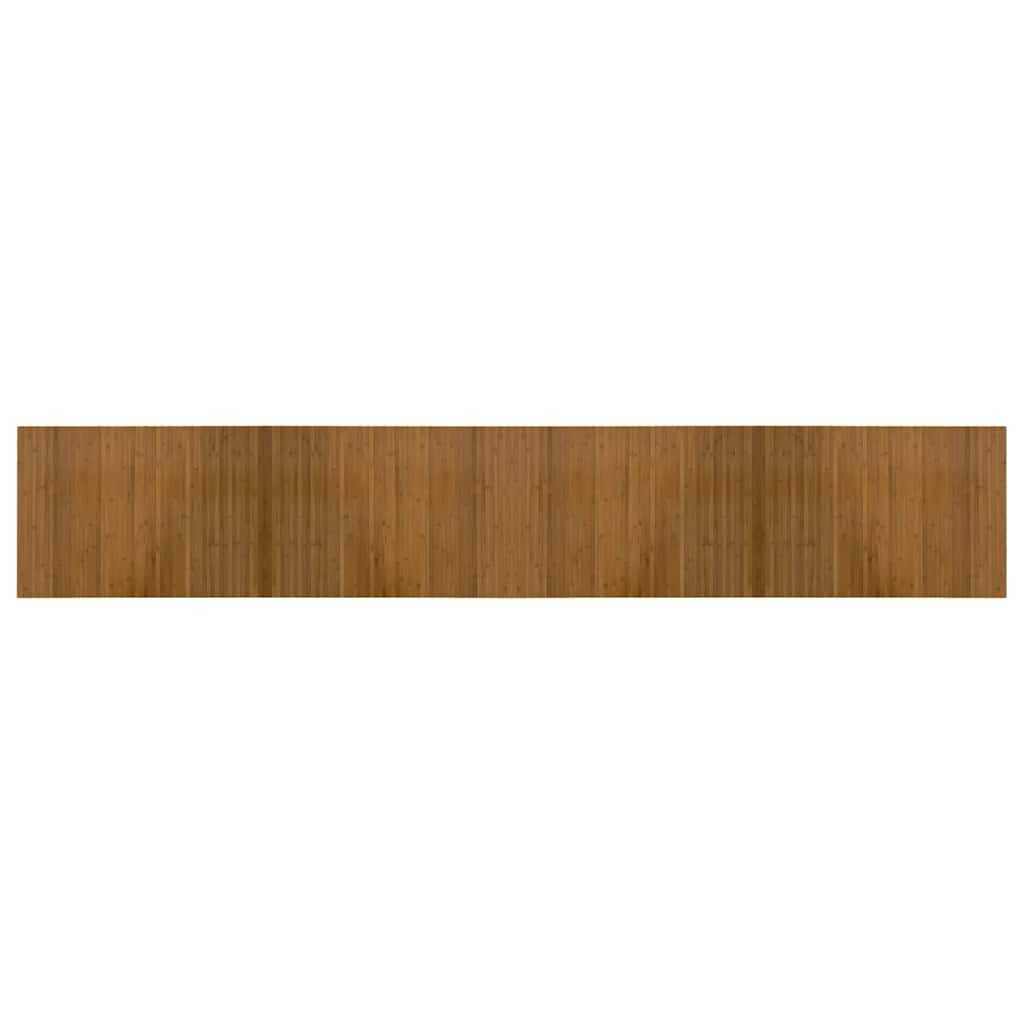 Teppe rektangulær brun 70x400 cm bambus