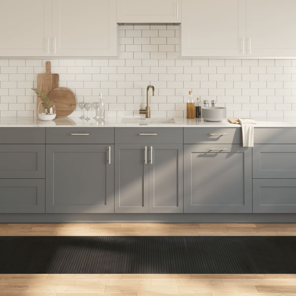 Teppe rektangulært svart 70x500 cm bambus