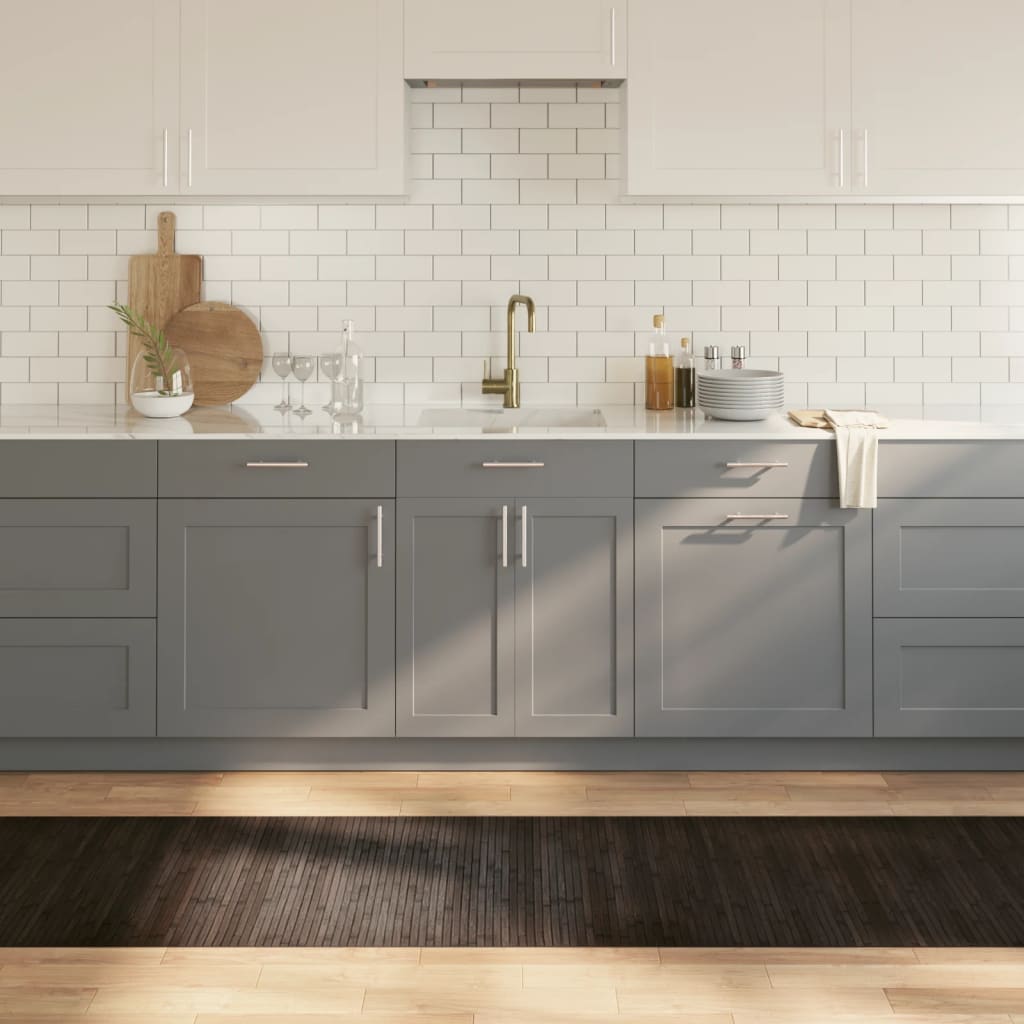 Teppe rektangulær mørkebrun 70x500 cm bambus