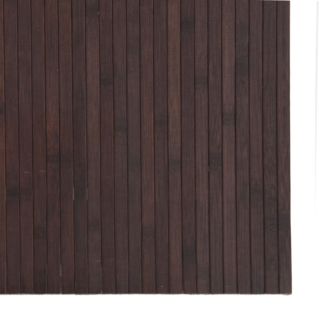 Teppe rektangulær mørkebrun 80x500 cm bambus