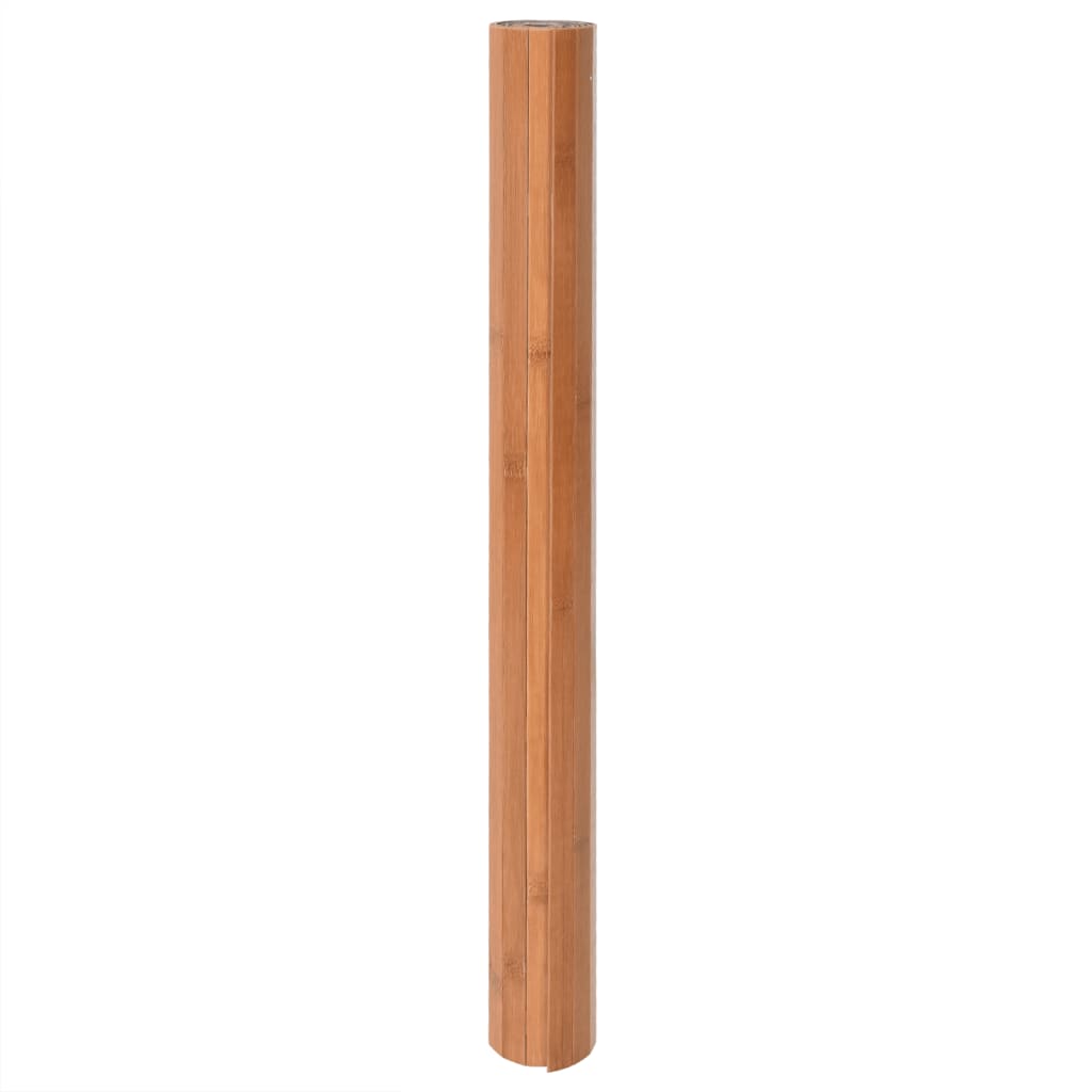 Teppe rektangulær naturell 100x100 cm bambus