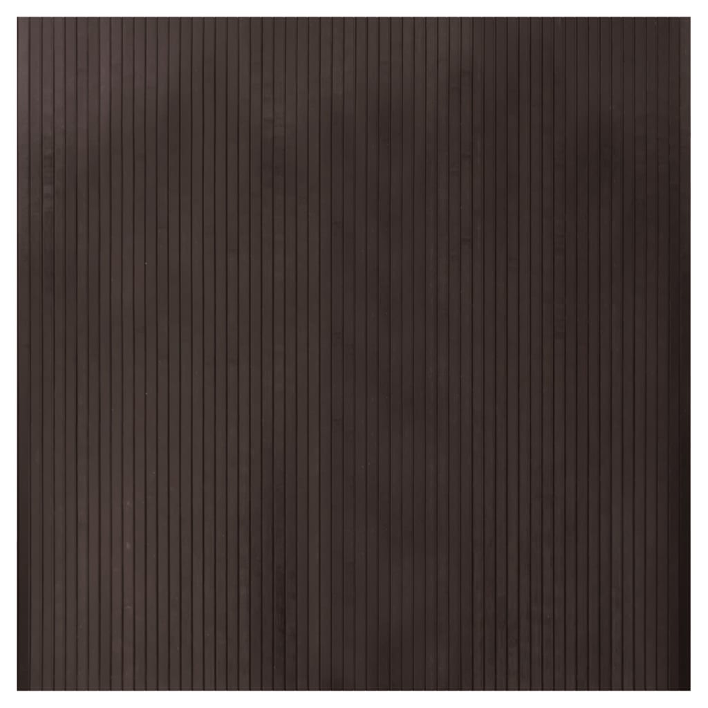 Teppe rektangulær mørkebrun 100x100 cm bambus