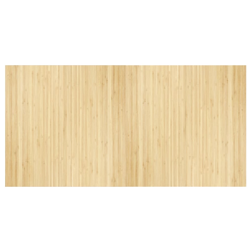 Teppe rektangulær lys naturell 100x200 cm bambus