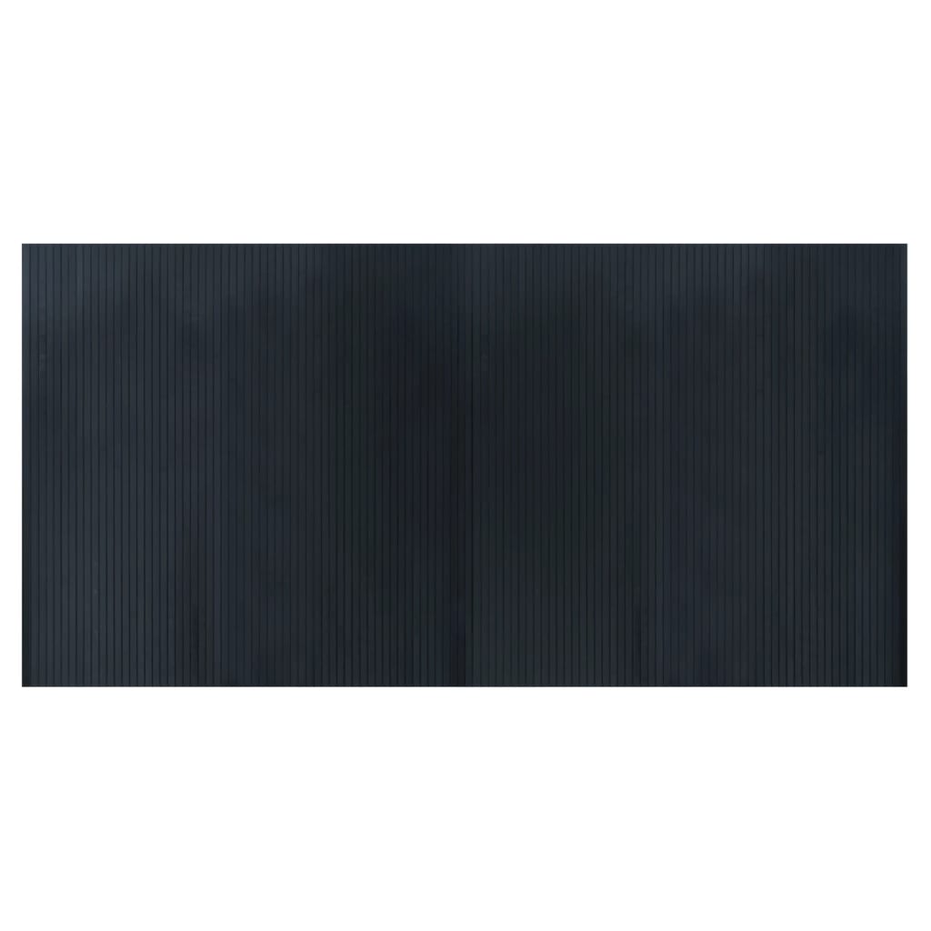 Teppe rektangulær grå 100x200 cm bambus