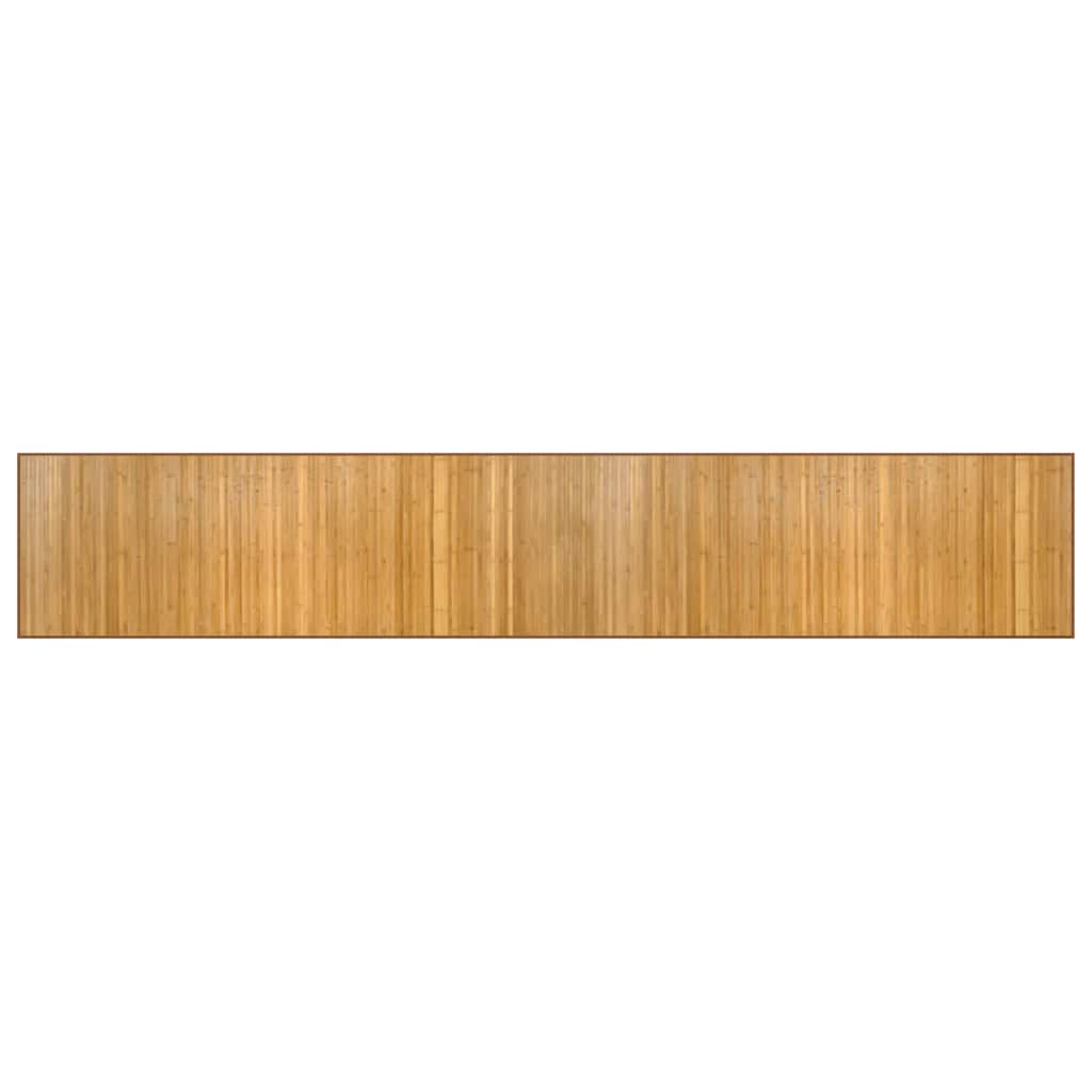 Teppe rektangulær naturell 60x400 cm bambus vidaXL