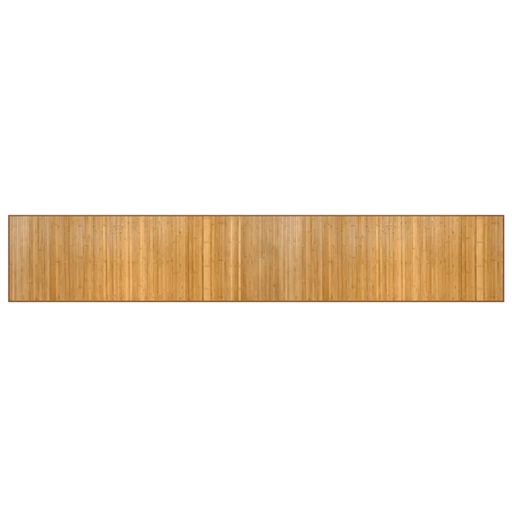 Teppe rektangulær naturell 70x400 cm bambus vidaXL