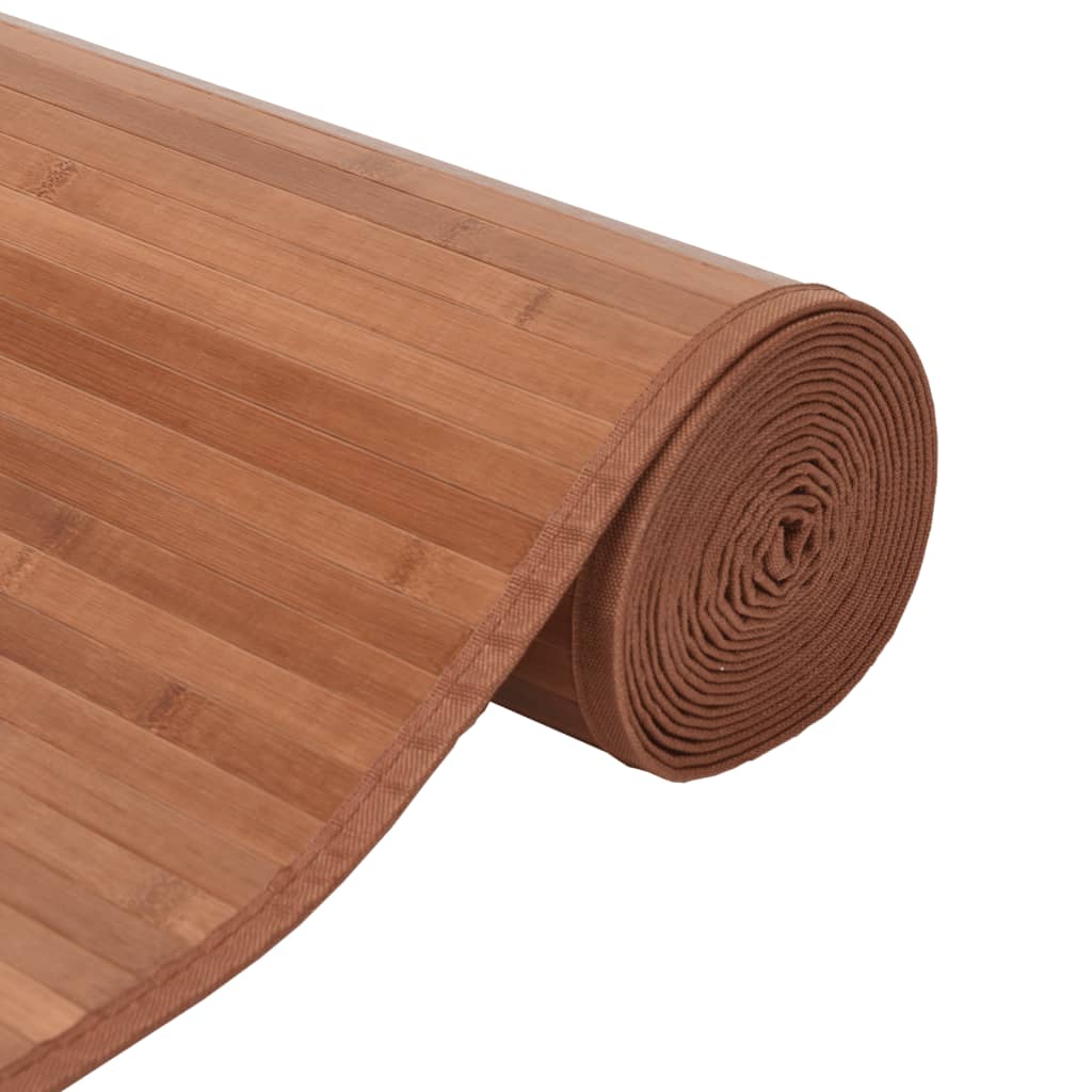 Teppe rektangulær brun 70x500 cm bambus