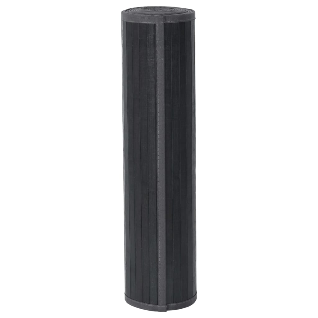 Teppe rektangulær grå 80x100 cm bambus