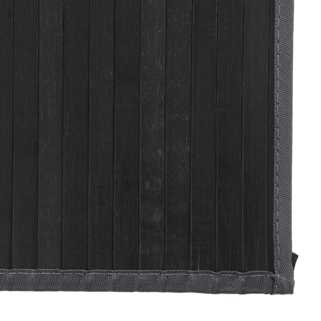 Teppe rektangulær grå 80x300 cm bambus