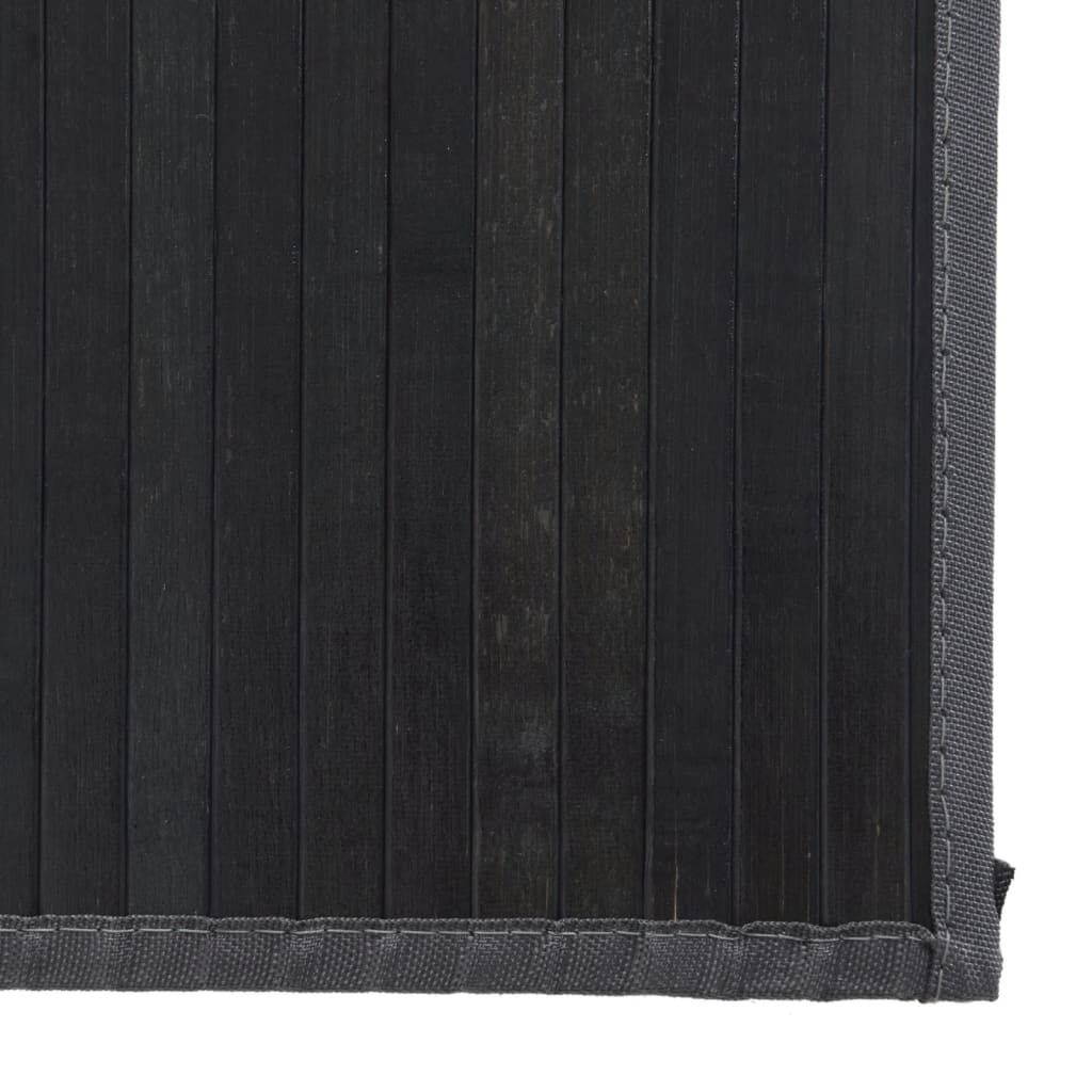 Teppe rektangulær grå 80x1000 cm bambus