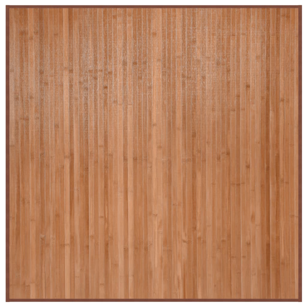 Teppe firkantet naturell 100x100 cm bambus