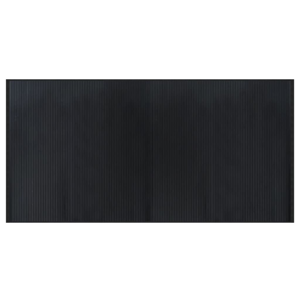 Teppe rektangulært svart 100x200 cm bambus vidaXL