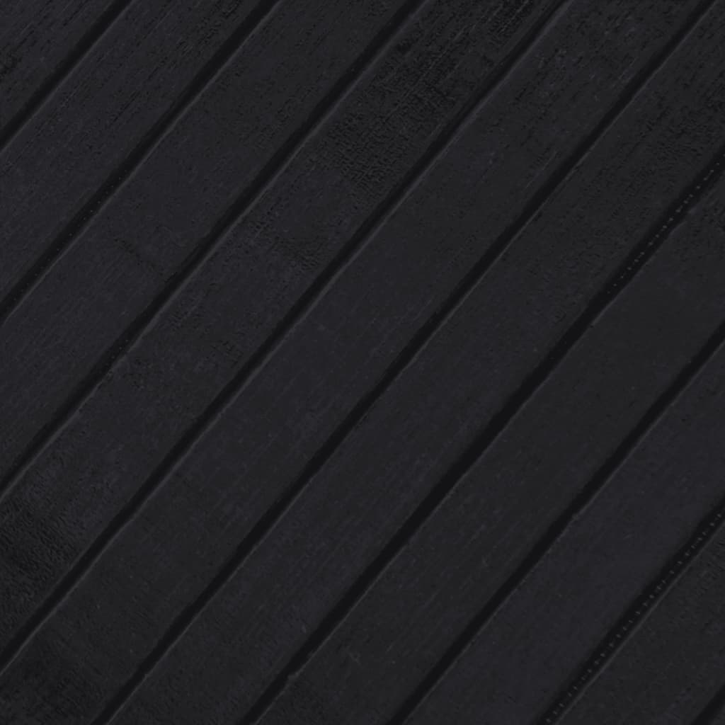 Teppe rektangulært svart 100x300 cm bambus