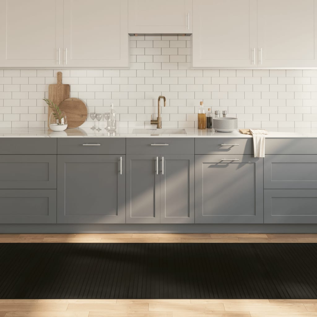 Teppe rektangulært svart 100x1000 cm bambus