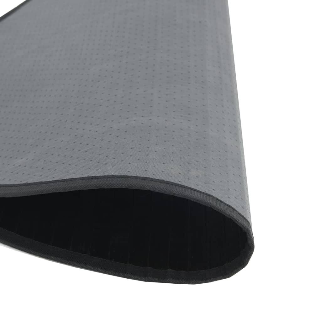 Teppe rund svart 60 cm bambus vidaXL