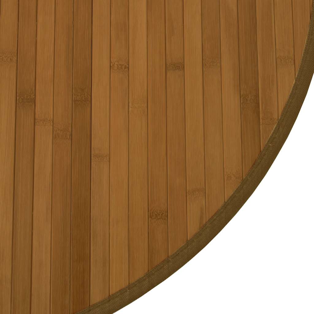 Teppe rund brun 80 cm bambus vidaXL