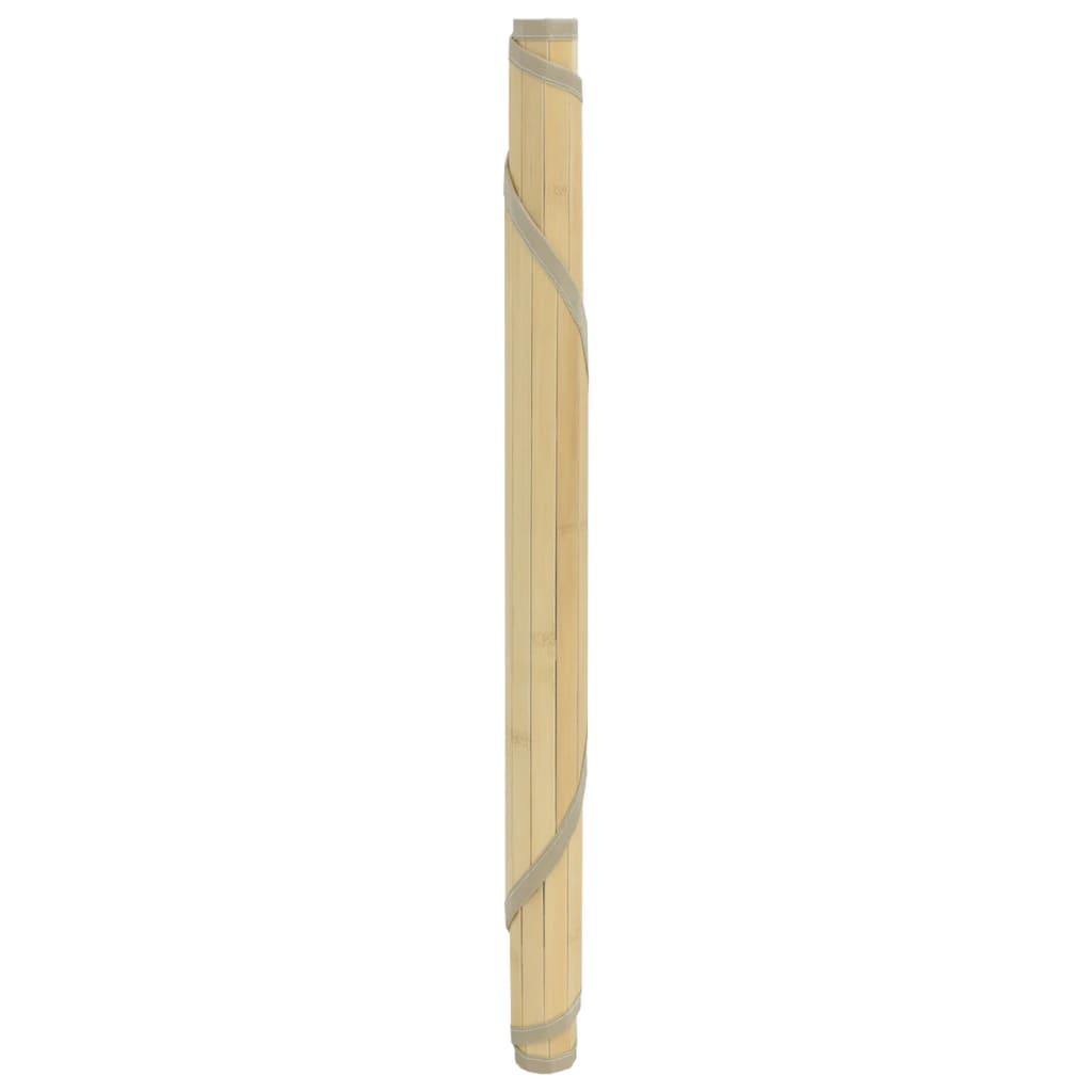 Teppe rund lys naturell 80 cm bambus vidaXL