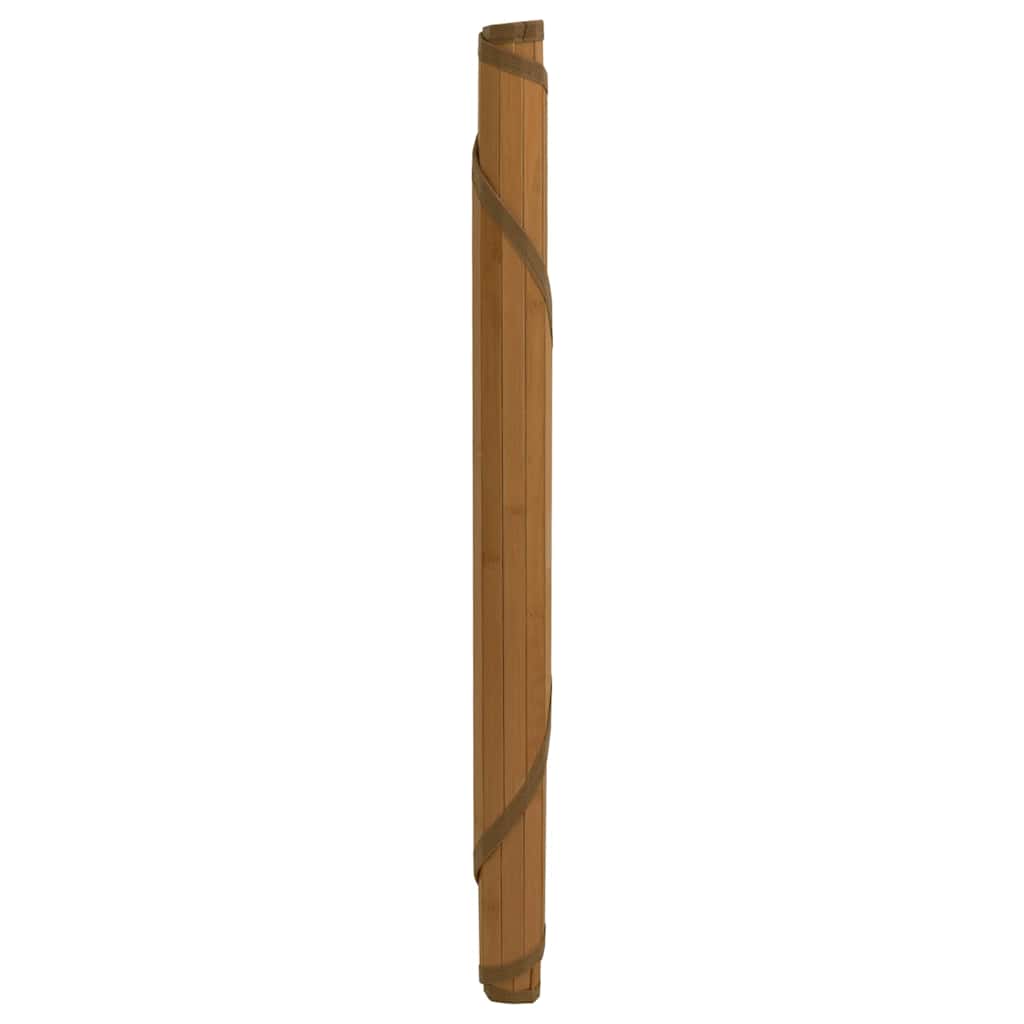 Teppe rund brun 100 cm bambus vidaXL