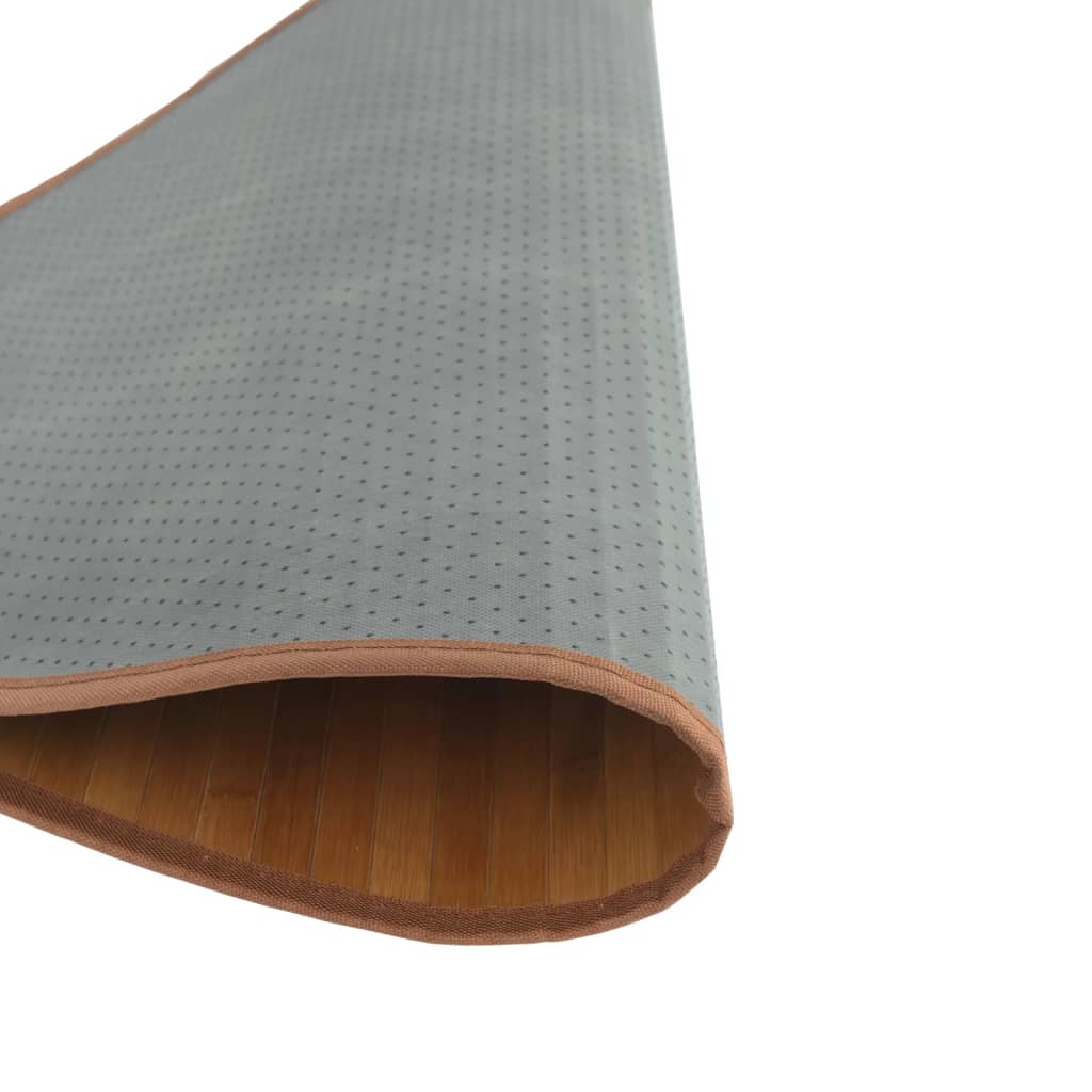 Teppe rund brun 100 cm bambus vidaXL