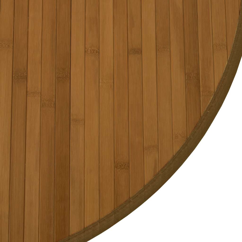 Teppe rund brun 100 cm bambus vidaXL