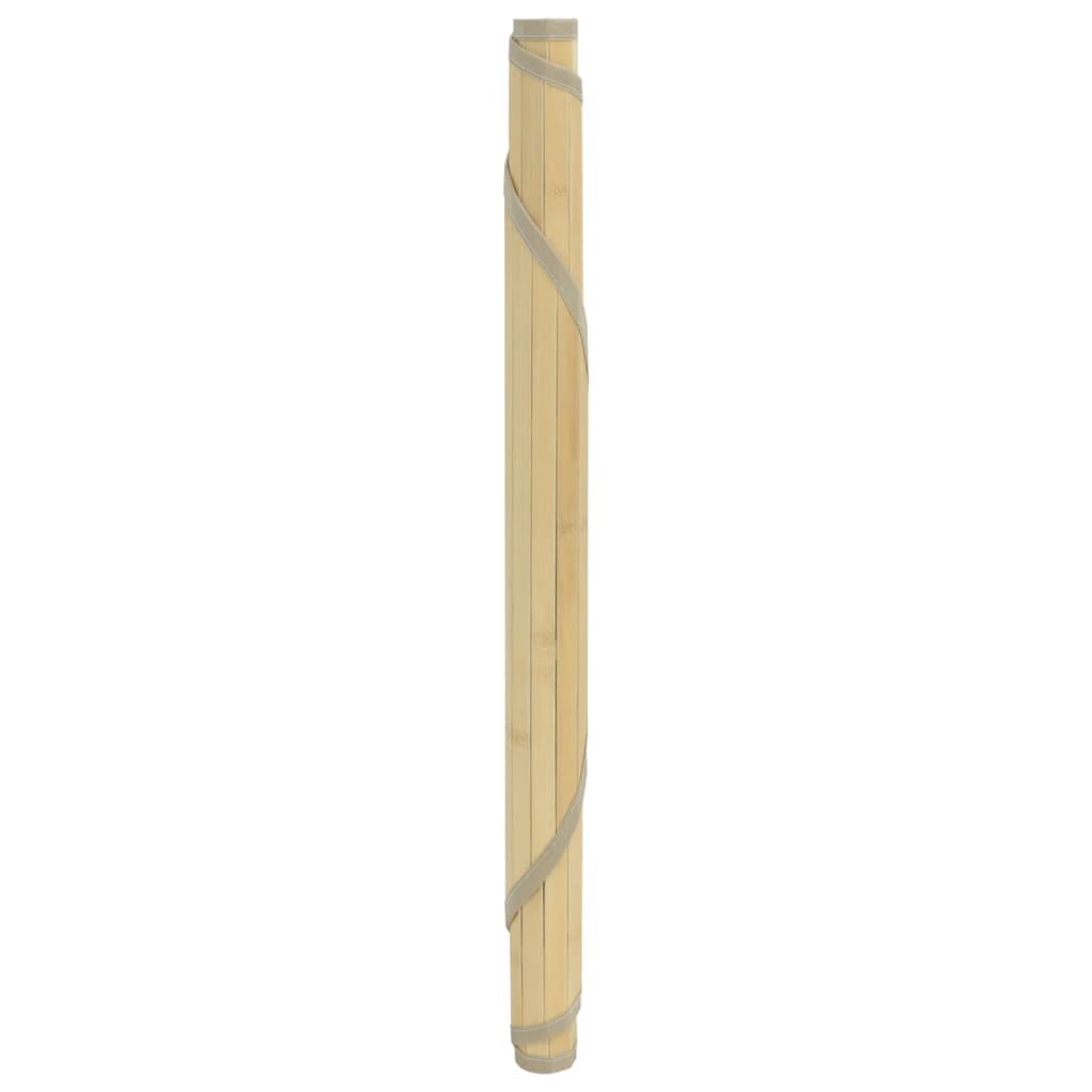 Teppe rund lys naturell 100 cm bambus