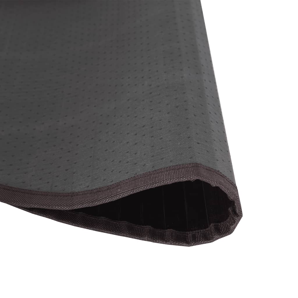 Teppe rund mørkebrun 100 cm bambus vidaXL