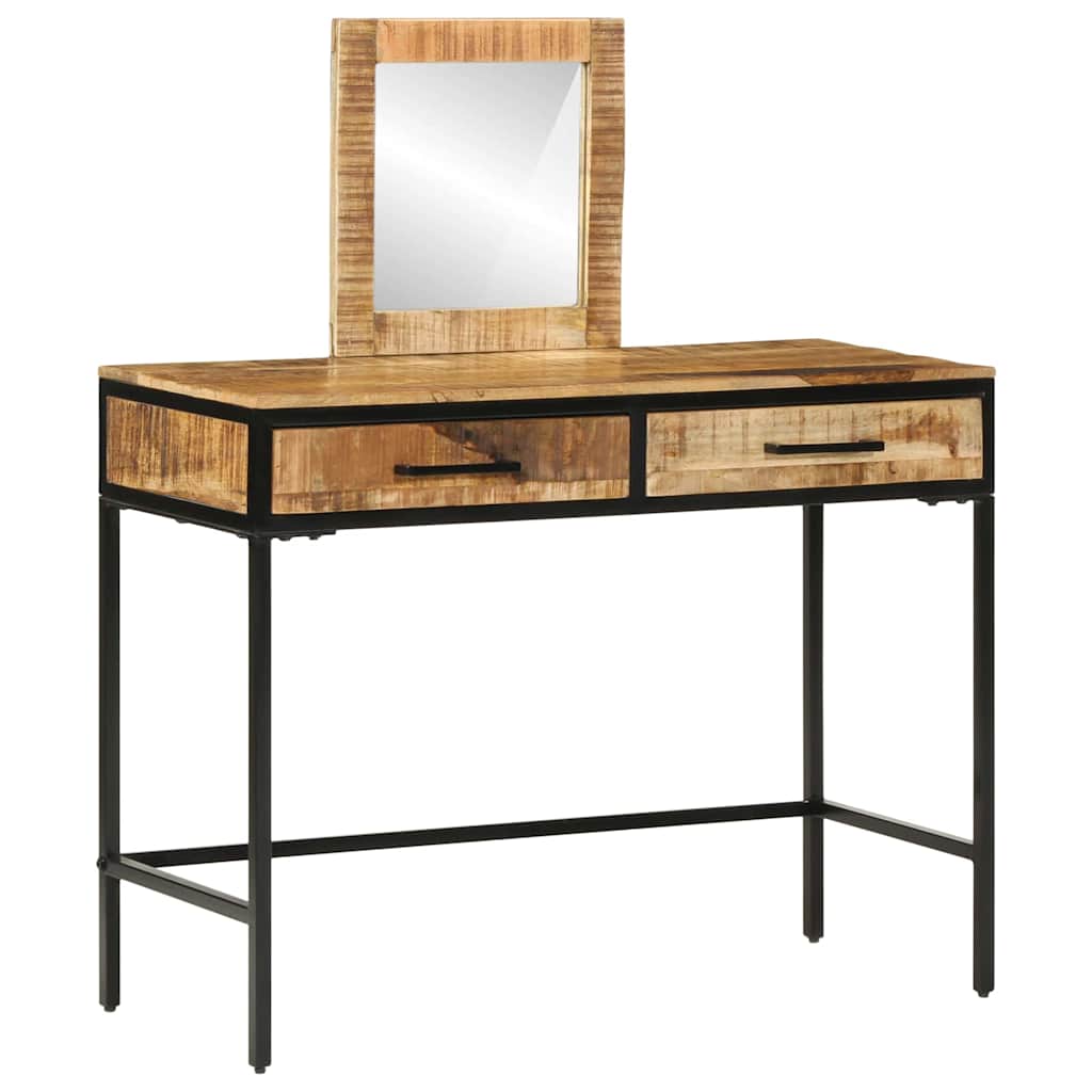 Sminkebord med skuff Brun 100 x 40 x 120 cm Massivt mangotre