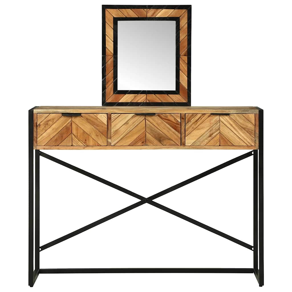 Sminkebord med skuff Brun 100 x 40 x 120 cm Solid akasietre